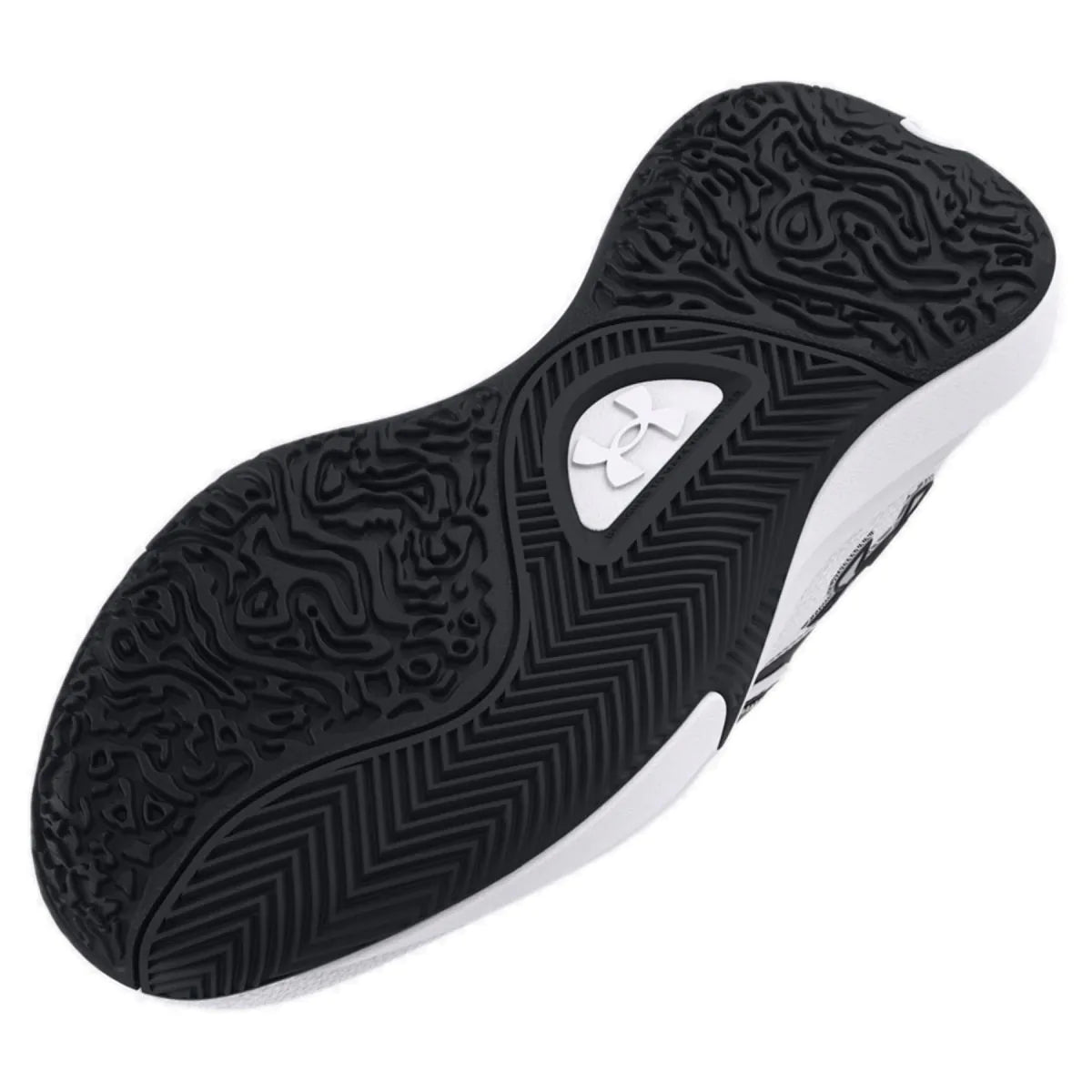 Big Kids' Under Armour Lockdown 7 Basketball Shoes "White Black"