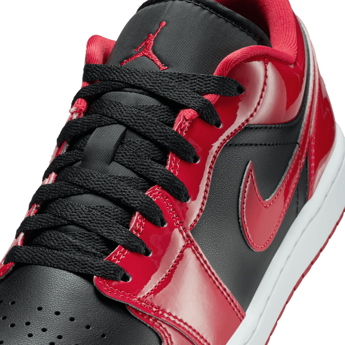 Men's Air Jordan 1 Low SE Shoes "Patent Varsity Red Black"
