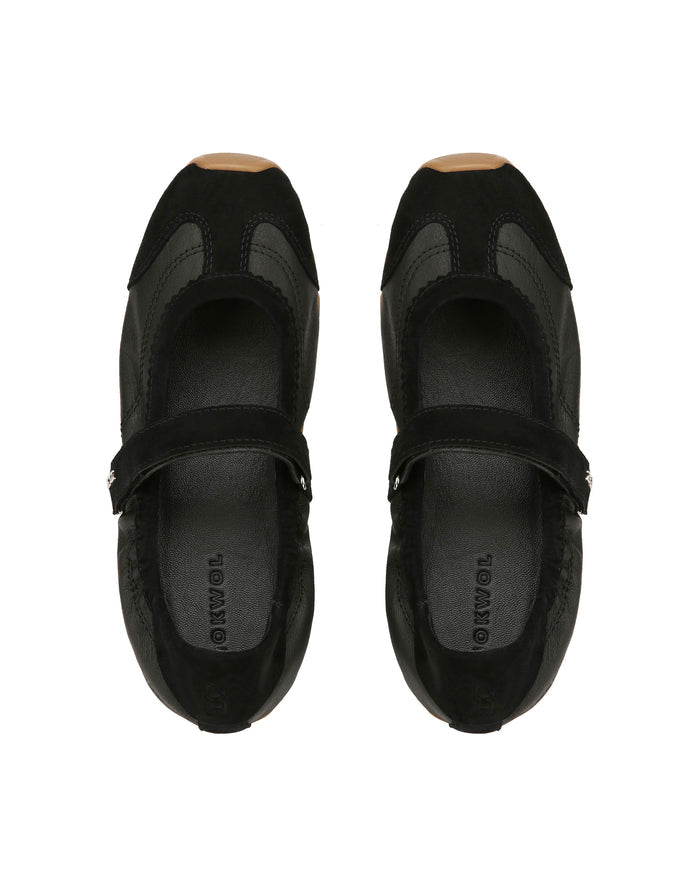 Alina Black Leather/Suede