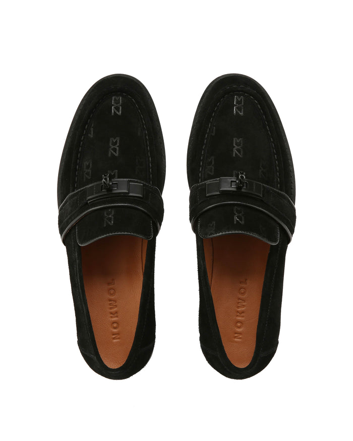 Busan M Emboss Black Suede