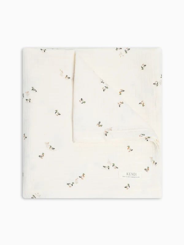 Colored Organics - Muslin Swaddle Blanket in Mallard
