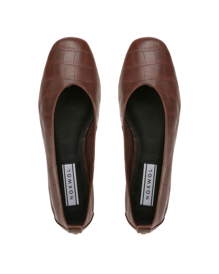 Etti Brown Croc