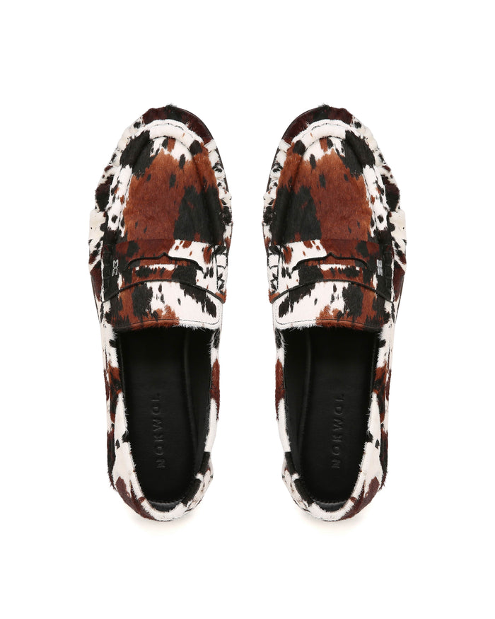 Mica Brown Cow Print