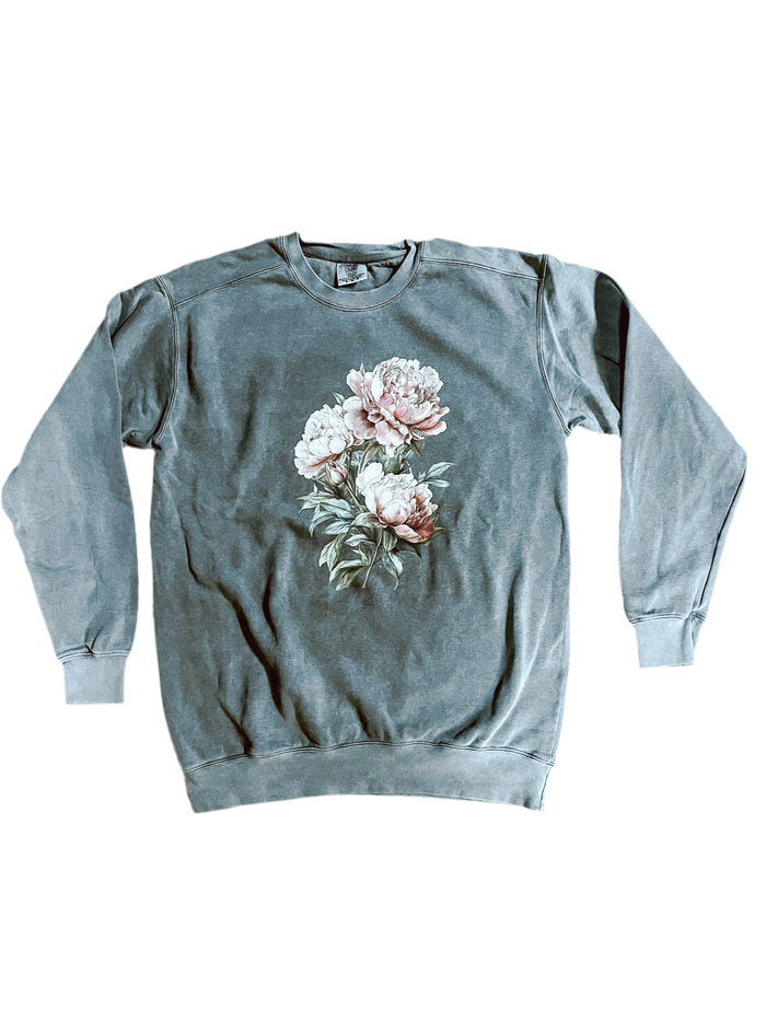 Pink Peonies Sweatshirt