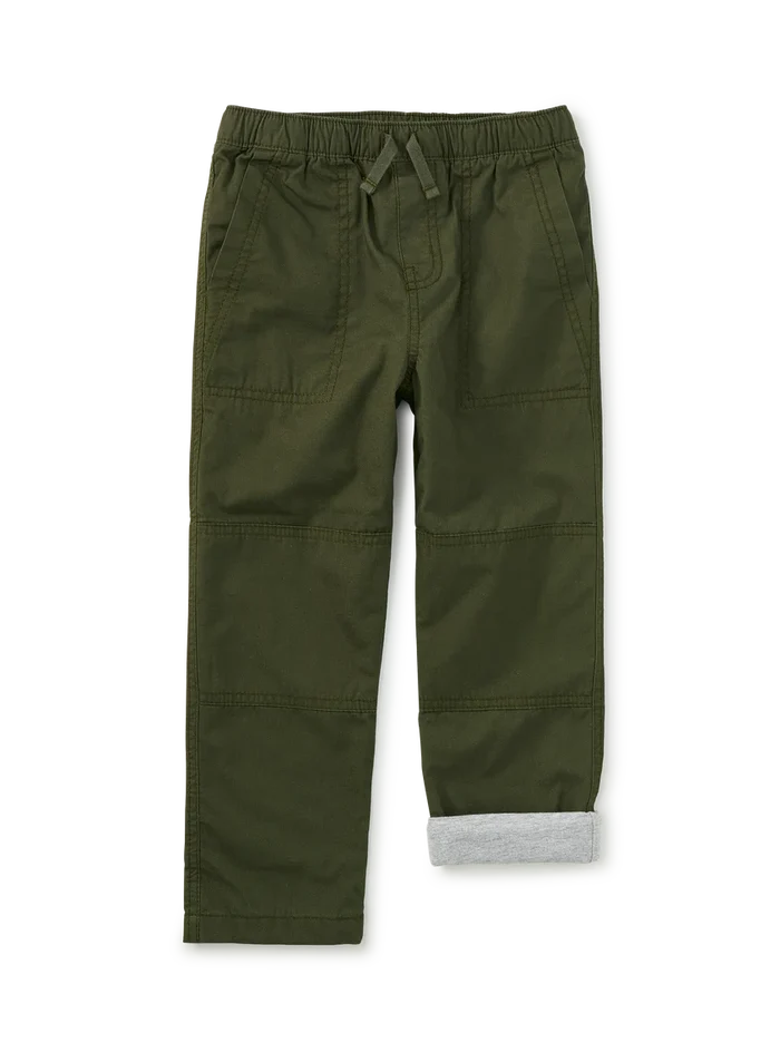 Tea Collection – Cozy Does it Lined Pants in Olive Green