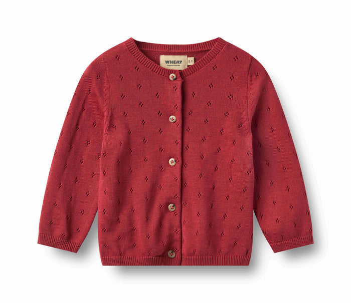 Wheat – Maia Knit Cardigan in Red