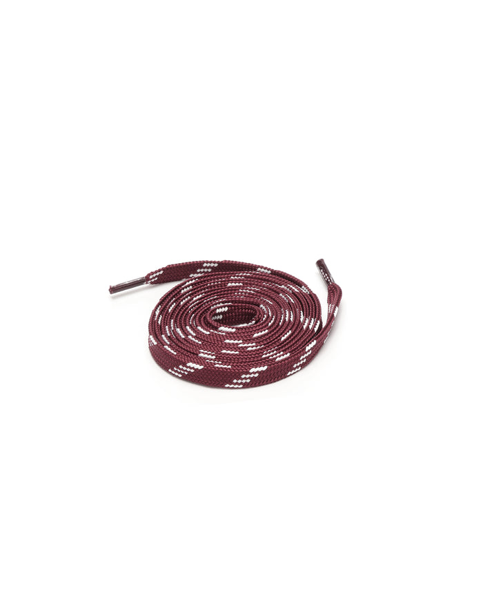 2 Tone Flat Lace Burgundy/White