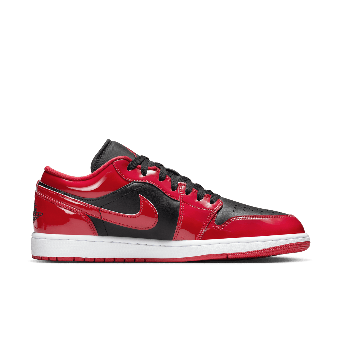 Men's Air Jordan 1 Low SE Shoes "Patent Varsity Red Black"