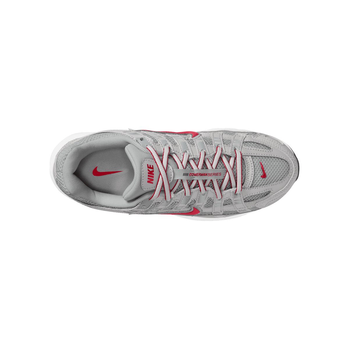 Big Kids' Nike P-6000 "Metallic Silver Gym Red"