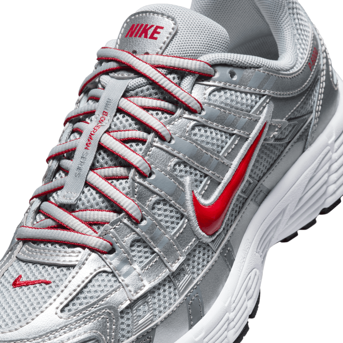 Big Kids' Nike P-6000 "Metallic Silver Gym Red"