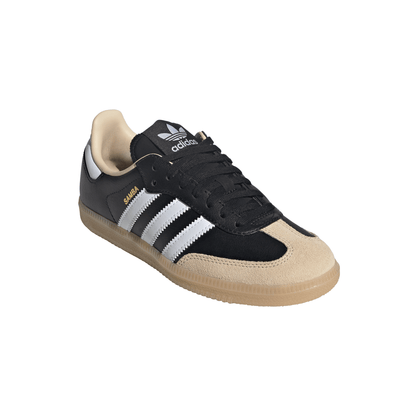 Big Kids' Adidas Samba OG J "Black White Beige Gum"