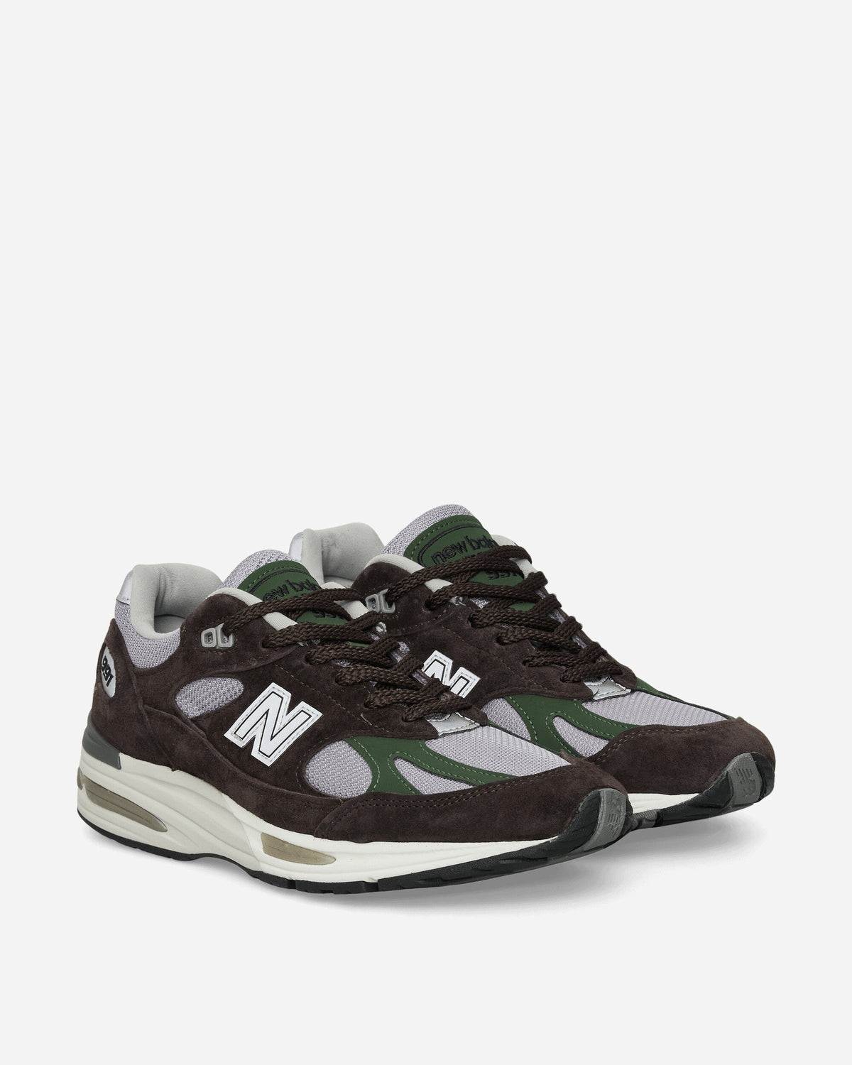 MADE in UK 991v2 Sneakers Licorice / Lavender Grey / Douglas Fir