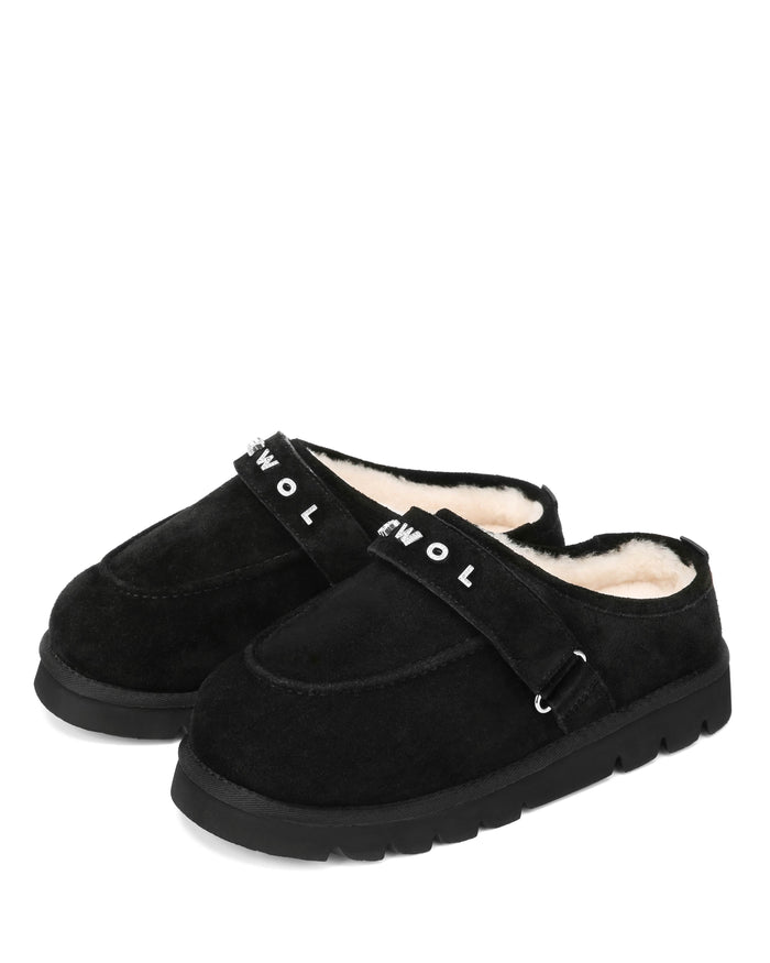 Alma Black Hairy Suede