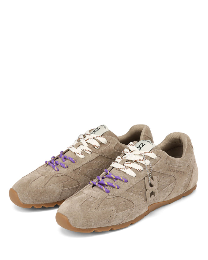 Atlas-M Taupe Suede Sneakers - side way