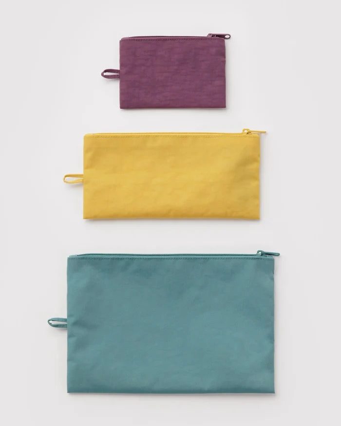 BAGGU - Flat Pouch Set in Jewel Mix