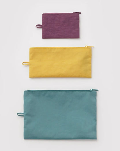 BAGGU - Flat Pouch Set in Jewel Mix