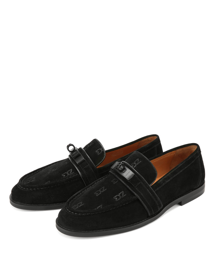 Busan M Emboss Black Suede