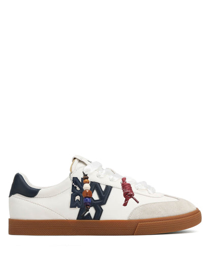 Cosmic White/Navy Leather