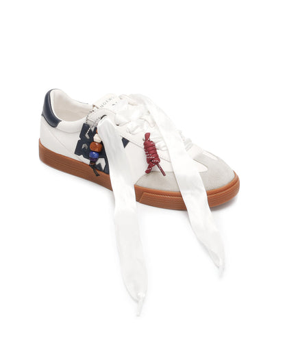Cosmic White/Navy Leather