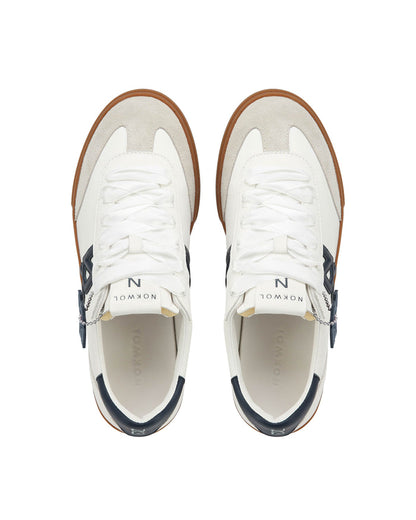 Cosmic White/Navy Leather