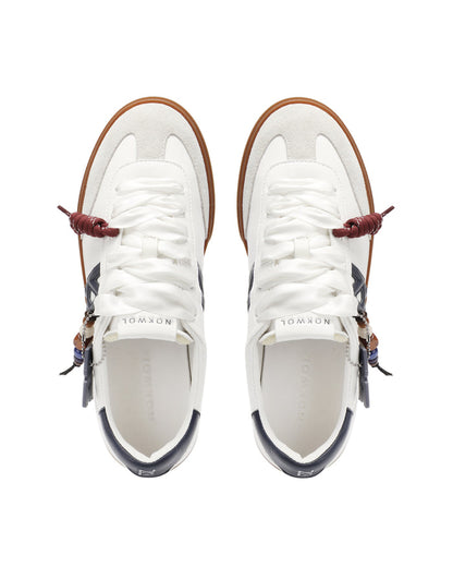 Cosmic White/Navy Leather