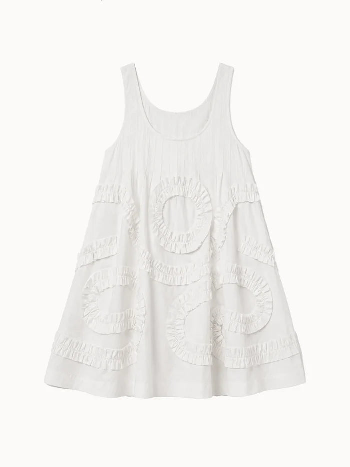 Damson Madder – Stella Mini Dress in White