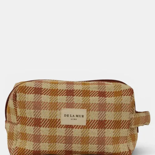 De La Mur Lines - Squared Makeup Bag in Zia Gingham