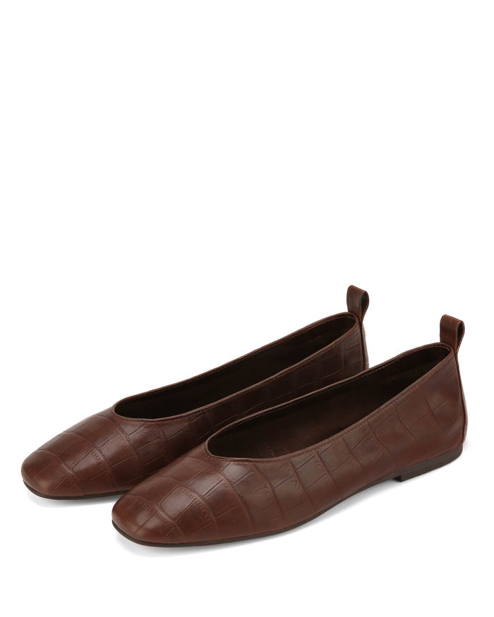 Etti Brown Croc