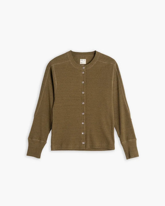 Girls of Dust - Military Rib Button Down in Olive