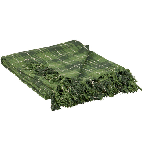 GREEN TARTEN THROW