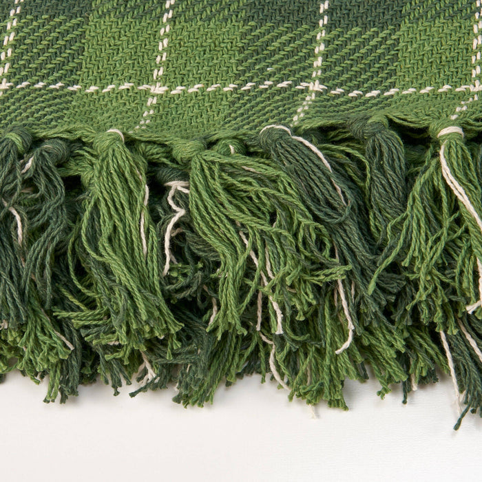 GREEN TARTEN THROW