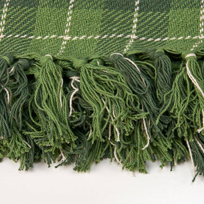 GREEN TARTEN THROW