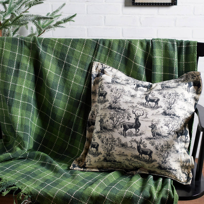 GREEN TARTEN THROW