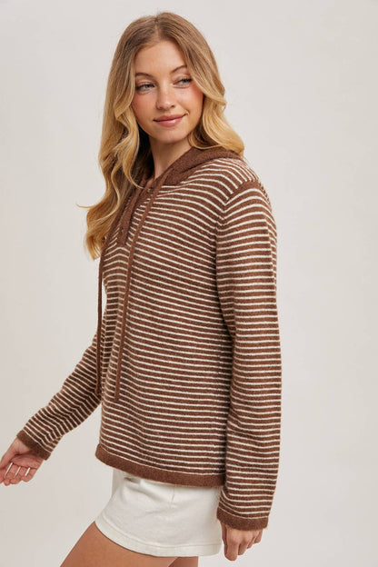 HENLEY SWEATER WITH HOODIE