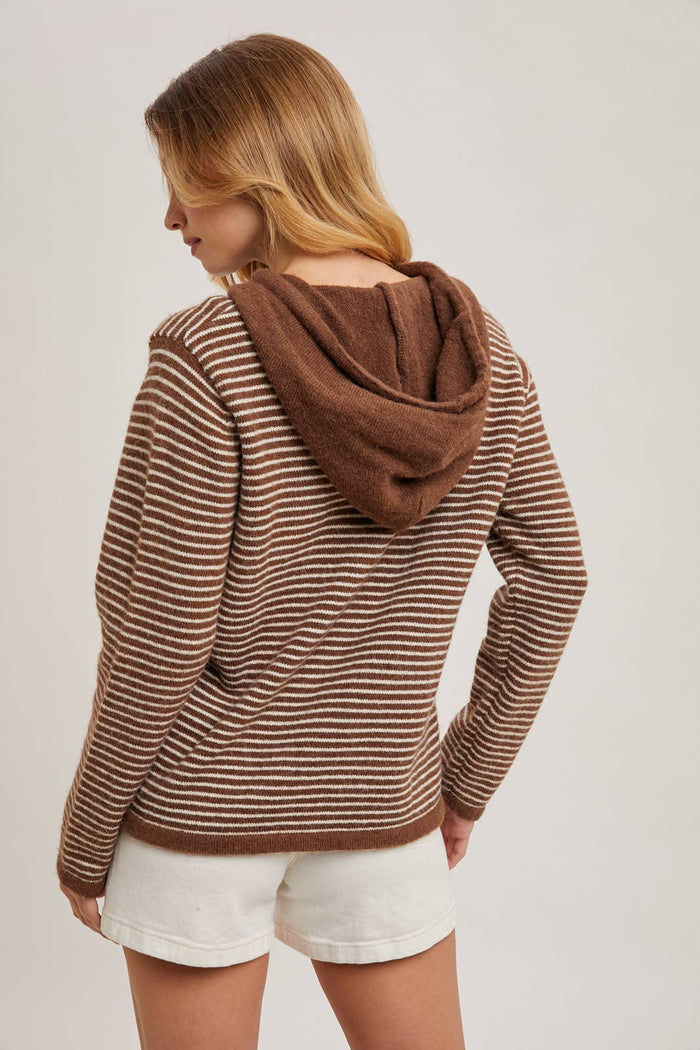 HENLEY SWEATER WITH HOODIE