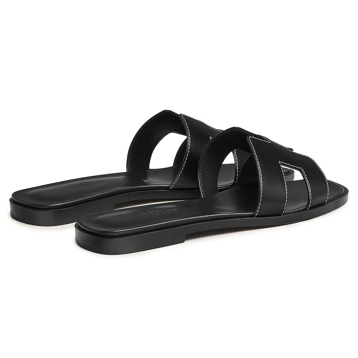 Hermès Paris Oran Black Sandal