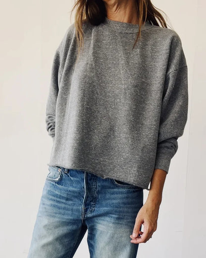 Hey Gang – The Boxy Crop Sweatshirt in P.E Grey