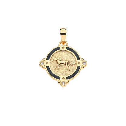 Jane Winchester - 'Courage' Horse Petite Embellished Pendant Necklace
