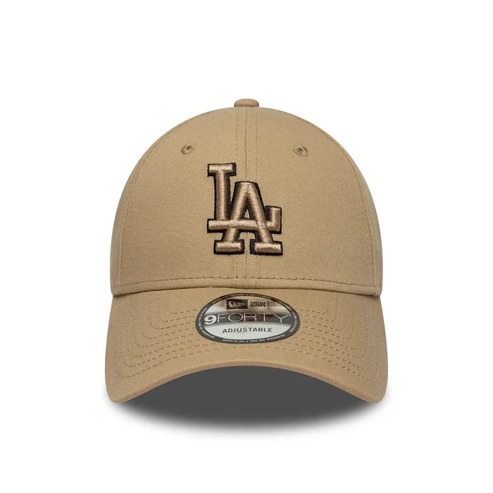 LA Dodgers MLB Team Outline Light Beige 9FORTY Cap