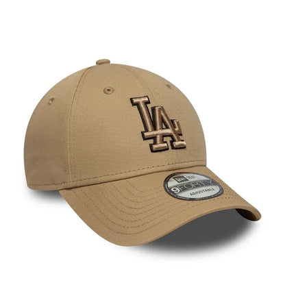 LA Dodgers MLB Team Outline Light Beige 9FORTY Cap