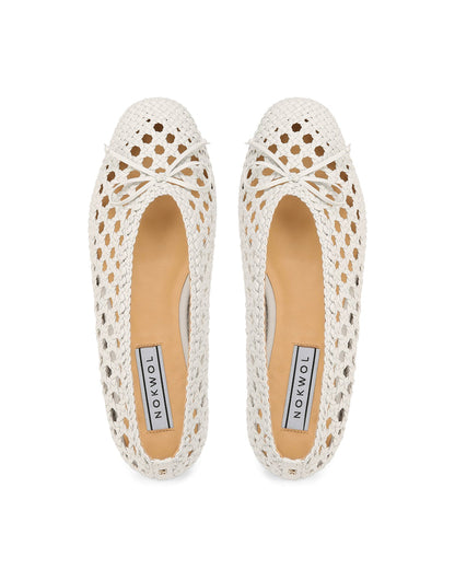 Leni Weave Grey Leather