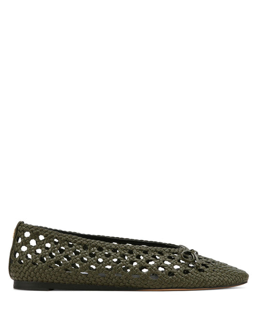 Leni Weave Khaki Leather