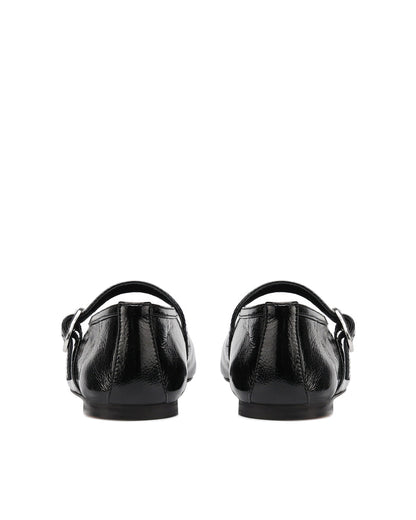 Lova Black Crinkle Patent Leather