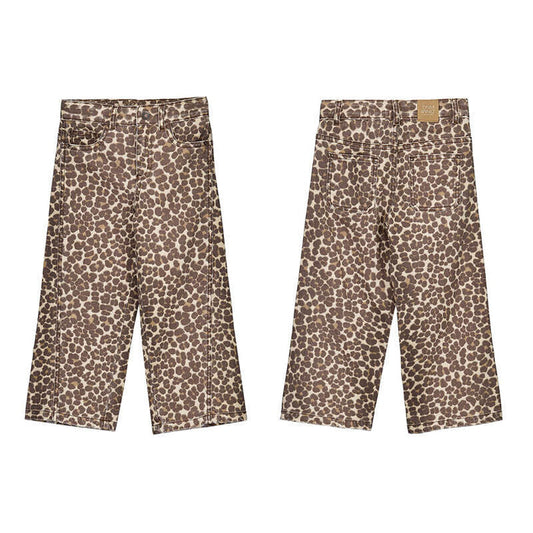 Mayoral – Cotton Twill Wide Pants in Leopard