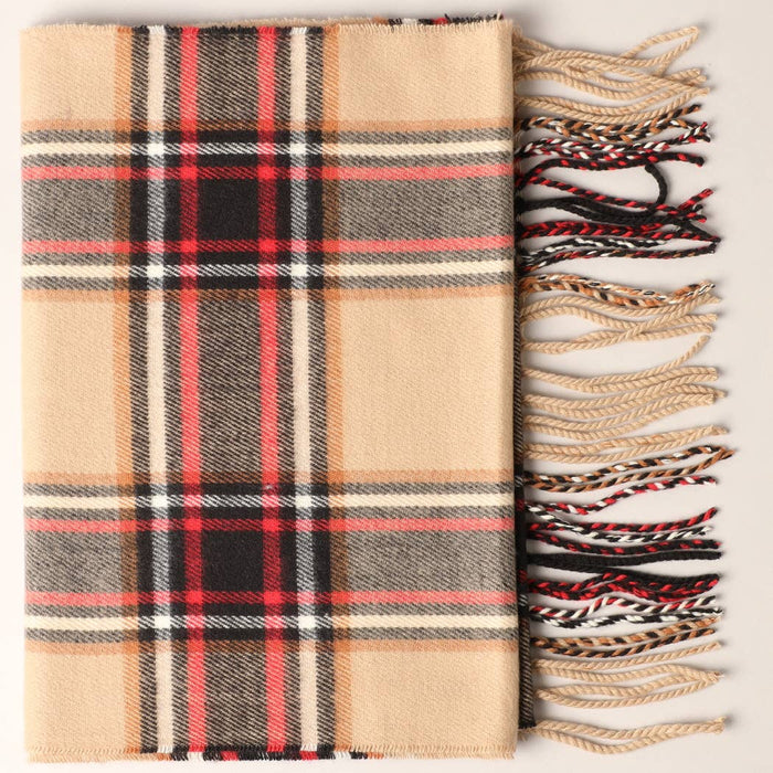 MULTI CASHMERE FEEL PLAID PATTERN