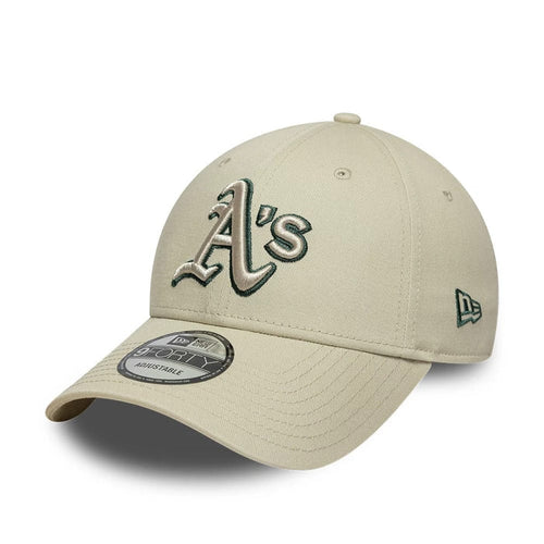 NEW ERA Athletics MLB Team Outline Cream 9FORTY Adjustable Cap
