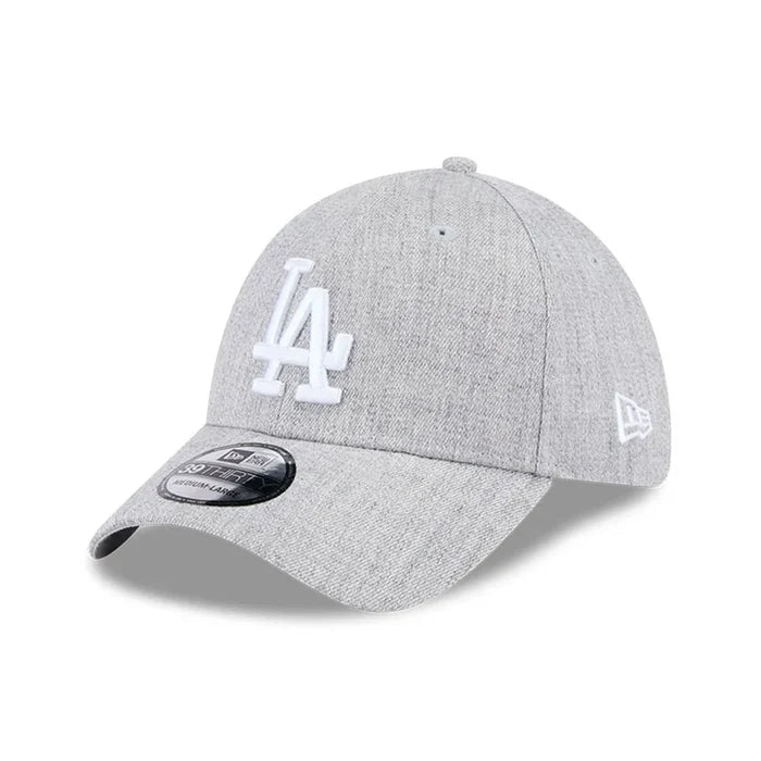 NEW ERA LA Dodgers MLB Heather Grey 39THIRTY Stretch Fit Cap