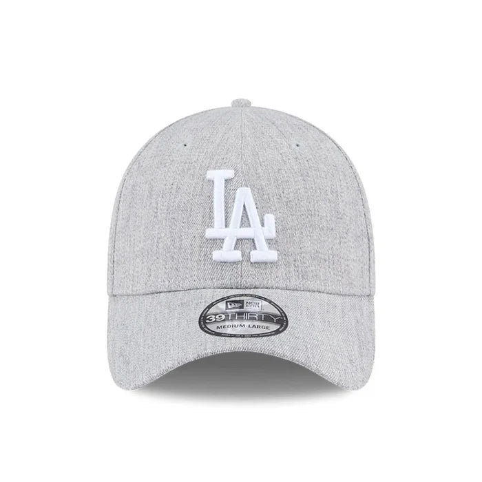 NEW ERA LA Dodgers MLB Heather Grey 39THIRTY Stretch Fit Cap