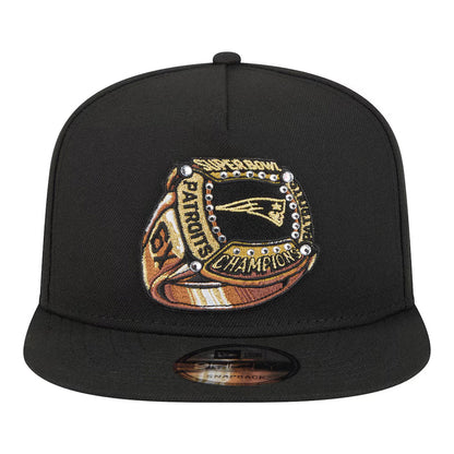 NEW ERA New England Patriots NFL Ring Black 9FIFTY A-Frame Snapback Adjustable Cap