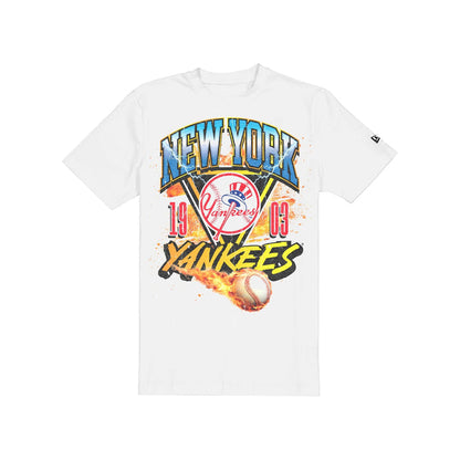 NEW ERA New York Yankees Lifestyle Graphics Fireball White T-Shirt